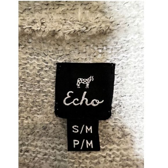 Echo Women Long Cardigan Sweater Vest Sleeveless Front Pockets Size S Gray - Picture 3 of 3